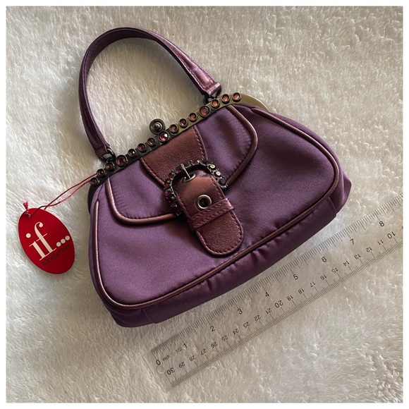 Isabella Foire Satin Doll Ariel purse in purple - Picture 9 of 12